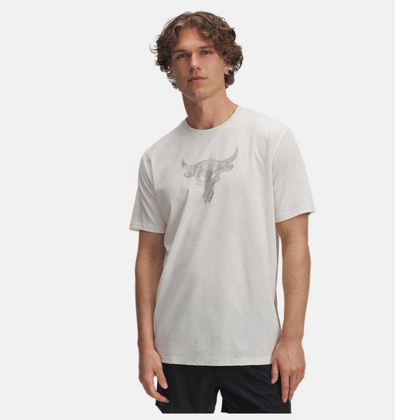 Kahverengi Erkek UA Project Rock Brahma Bull Kısa Kollu T-shirt