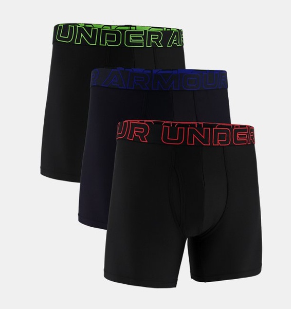 Siyah Erkek UA Performance Tech 6" Boxerjock - 3'lü Paket