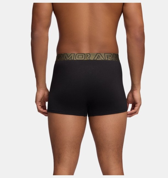 Siyah Erkek UA Performance Cotton 3" Boxerjock - 3'lü Paket