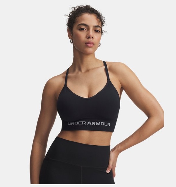 Siyah Kadın UA Vanish Dikişsiz Low Spor Sütyeni