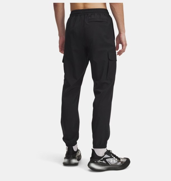Siyah Erkek UA Vibe Dokuma Cargo Pantolon