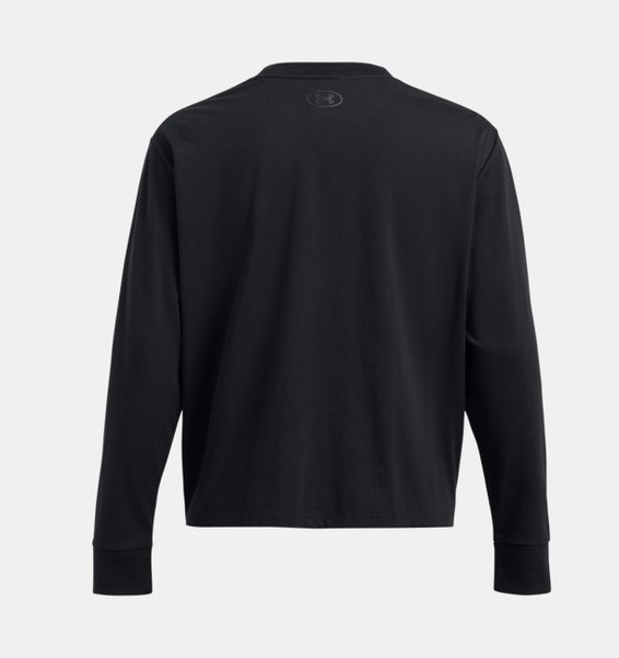 Siyah Kadın UA Boxy Uzun Kollu T-Shirt