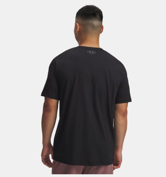 Siyah Erkek UA Project Rock Simple Branded Kısa Kollu T-Shirt