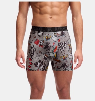 Erkek UA Performance Tech Mesh - Graphic 6 Inch (Energy Singles) İç Giyim