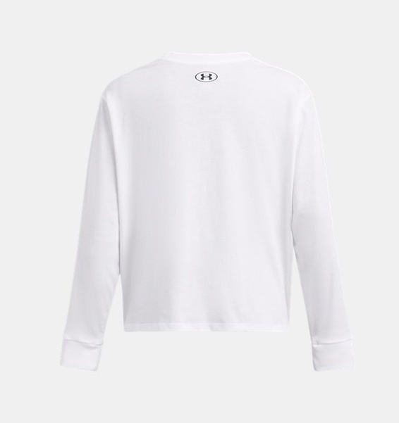 Beyaz Kadın UA Boxy Uzun Kollu T-Shirt