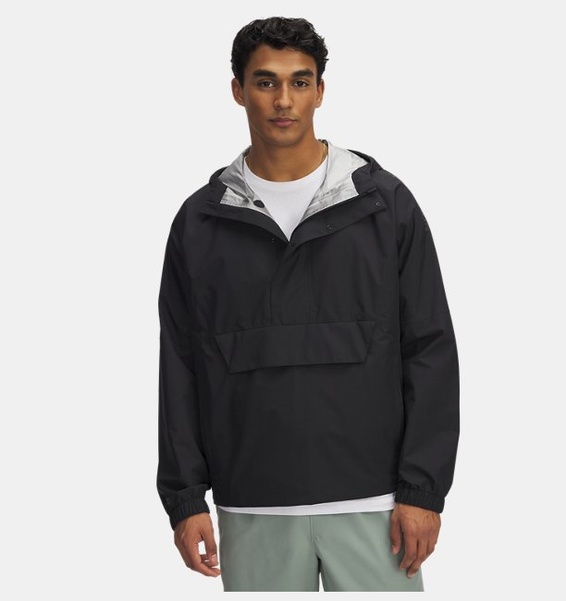 Siyah Erkek UA Cloudstrike Anorak Yağmurluk