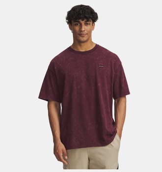 Erkek UA Heavyweight Oversized Logo Wash Kısa Kollu T-shirt