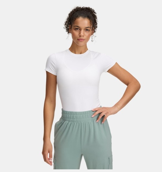 Beyaz Kadın UA Meridian Core Kısa Kollu T-Shirt