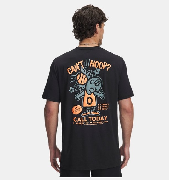 Siyah Erkek UA 60/40S Can't Hoop Kısa Kollu T-Shirt