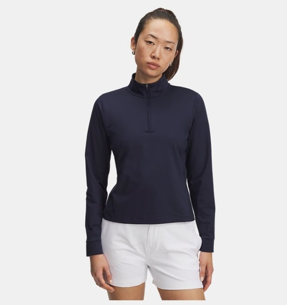 Mavi Kadın UA Drive 1/4 Fermuarlı Sweatshirt