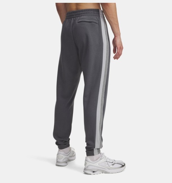 Gri Erkek UA Rival Fleece Colorblock Eşofman Altı