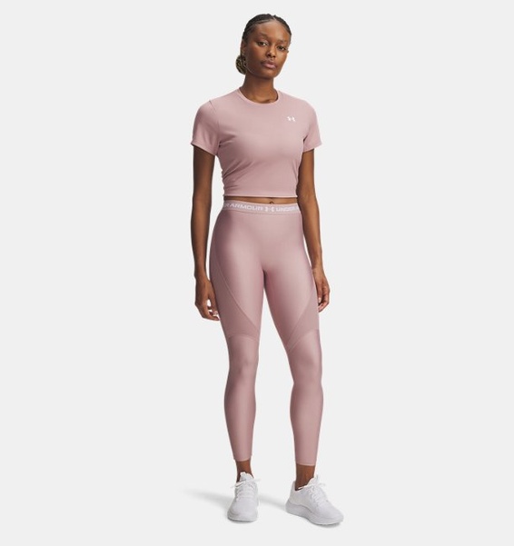 Pembe Kadın UA HeatGear Rib Tayt