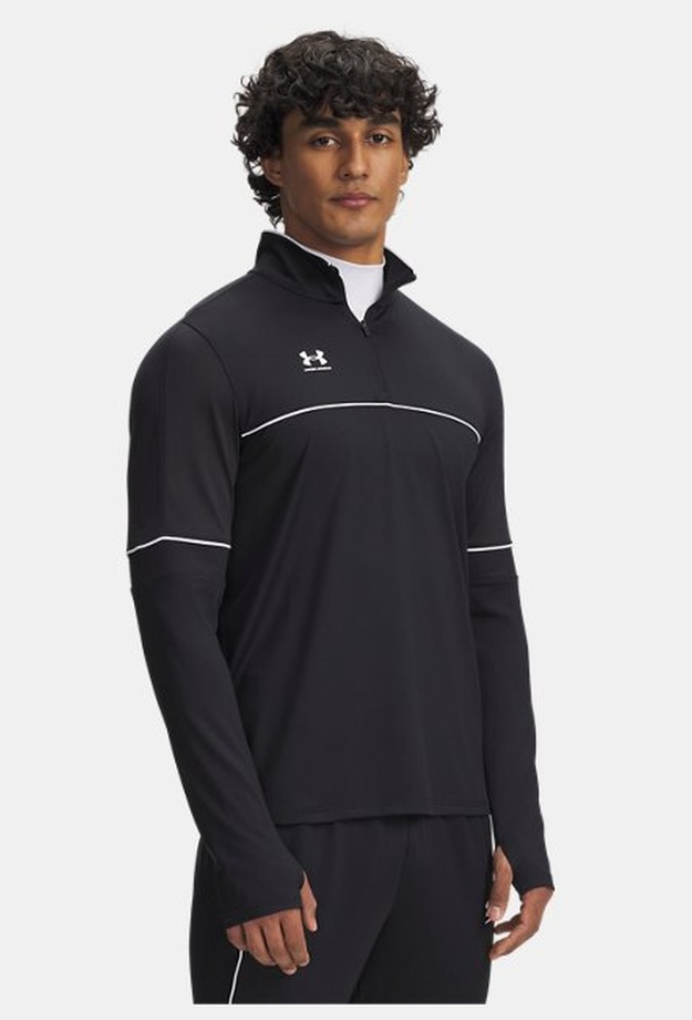 Erkek UA Challenger Antrenman 1/4 Fermuarlı Sweatshirt Siyah