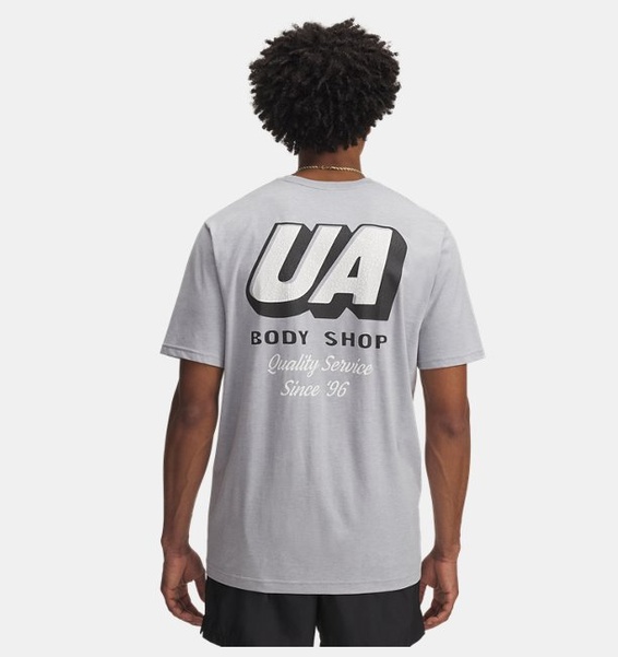 Gri Erkek UA 60/40S Body Shop Kısa Kollu T-Shirt