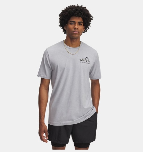 Gri Erkek UA 60/40S Body Shop Kısa Kollu T-Shirt