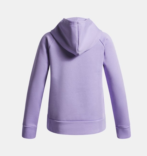 Mor Kız Çocuk UA Rival Fleece Shimmer Kapüşonlu Sweatshirt