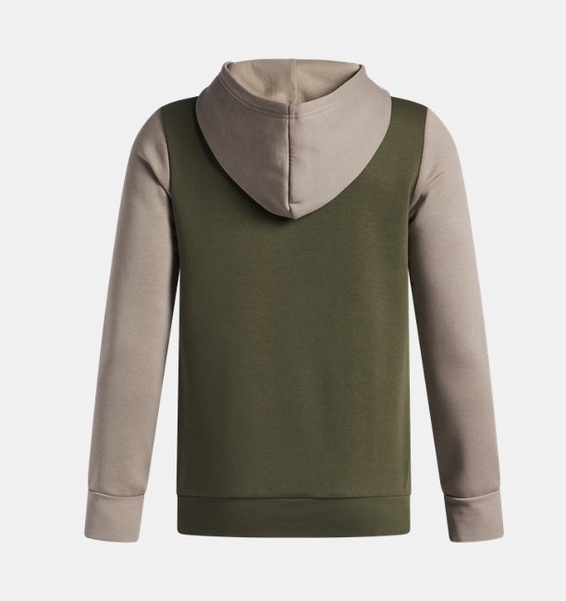 Yeşil Erkek Çocuk UA Rival Fleece Colorblock Graphic Kapüşonlu Sweatshirt