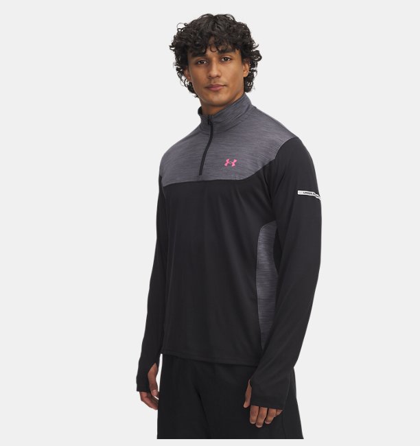 Erkek UA Tech Utility 1/4 Fermuarlı Sweatshirt Siyah
