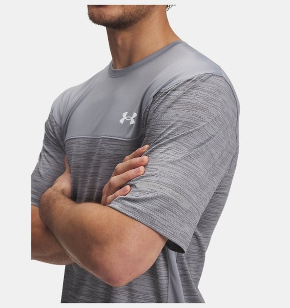 Gri Erkek UA Tech Utility Kısa Kollu T-Shirt