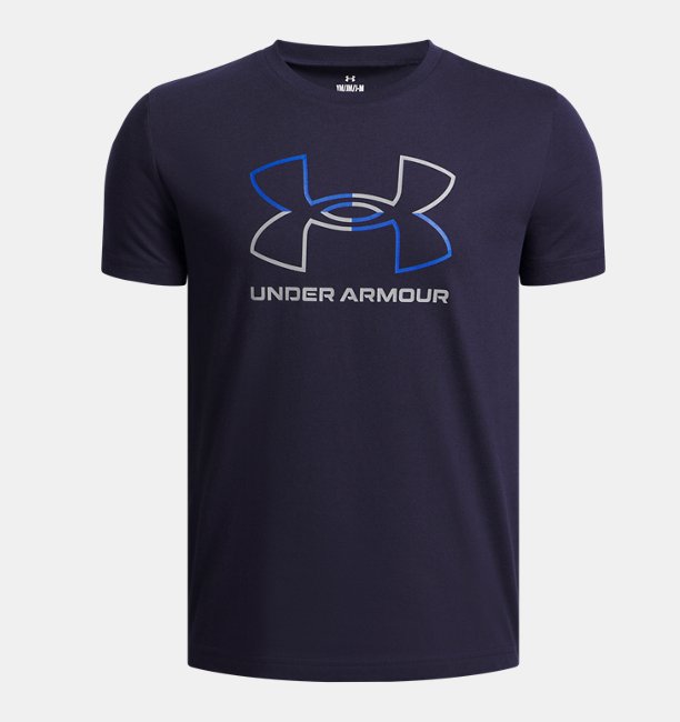 Erkek Çocuk UA GL Foundation Kısa Kollu T-Shirt Mavi