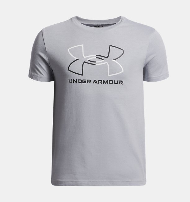 Erkek Çocuk UA GL Foundation Kısa Kollu T-Shirt Gri