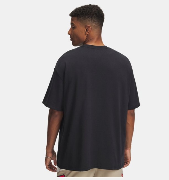 Siyah Erkek UA Heavyweight U Logo Kısa Kollu T-Shirt