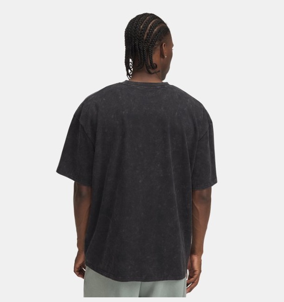 Siyah Erkek UA Heavyweight Os Kısa Kollu T-shirt