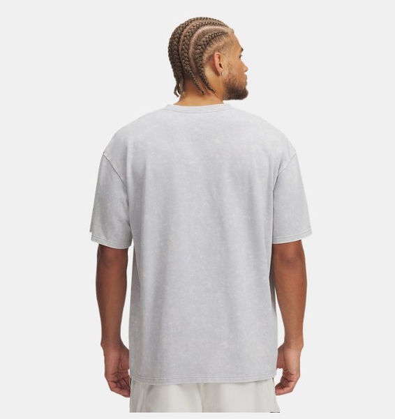Gri Erkek UA Heavyweight Os Kısa Kollu T-shirt