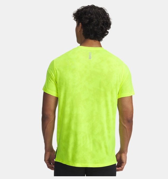 Sarı Erkek UA Launch Camo Kısa Kollu T-Shirt