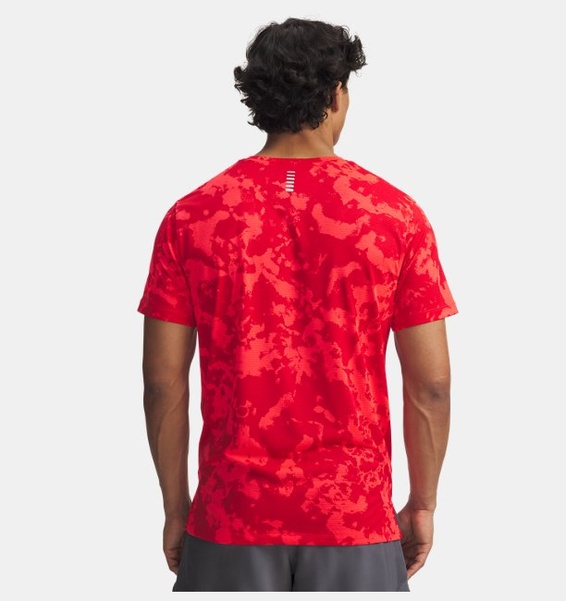 Kırmızı Erkek UA Launch Printed Kısa Kollu T-Shirt