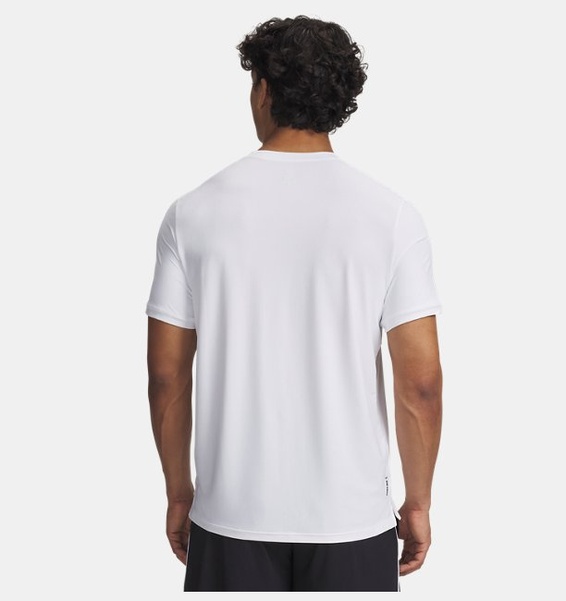 Beyaz Erkek UA Project Rock Iso Chill Kısa Kollu T-Shirt