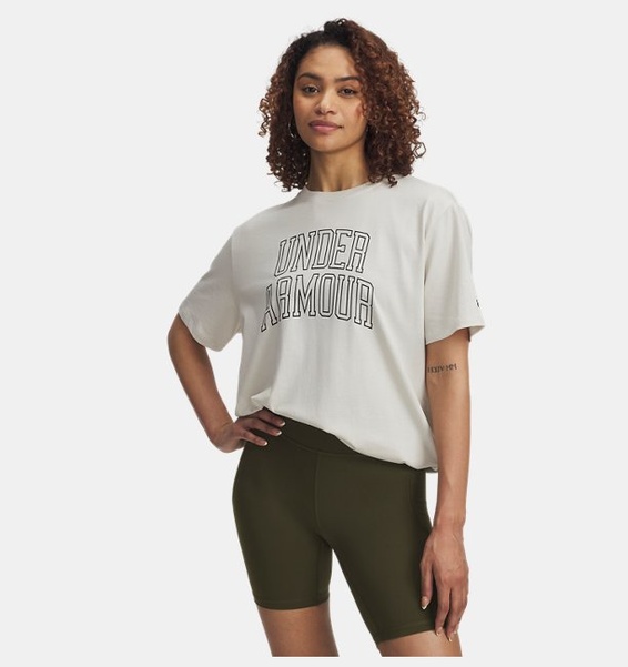 Beyaz Kadın UA Rival Oversize Campus Tee T-Shirt