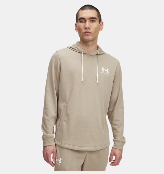 Kahverengi Erkek UA Rival Terry LC Kapüşonlu Üst