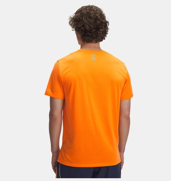 Turuncu Erkek UA Launch Kısa Kollu T-shirt