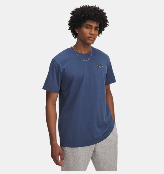 Mavi Erkek UA Heavyweight LC Patch Kısa Kollu T-shirt