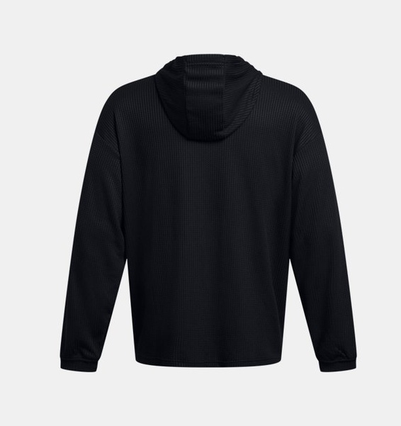 Siyah Erkek UA Rival Waffle Kapüşonlu Üst