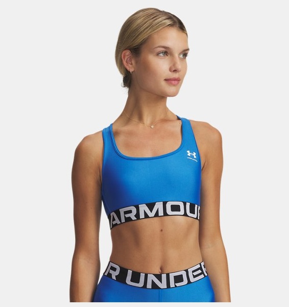 Mavi Kadın UA HG Mid Branded Spor Sütyeni