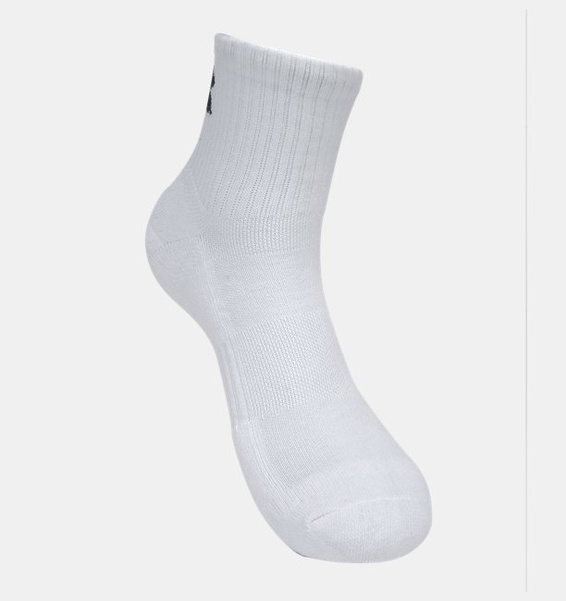 Beyaz Unisex UA Tc 3'lü Paket Qtr Çorap