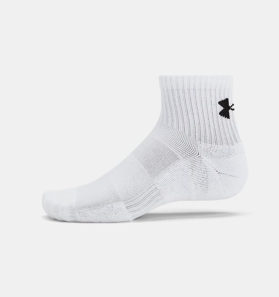 Beyaz Unisex UA Tc 3'lü Paket Qtr Çorap