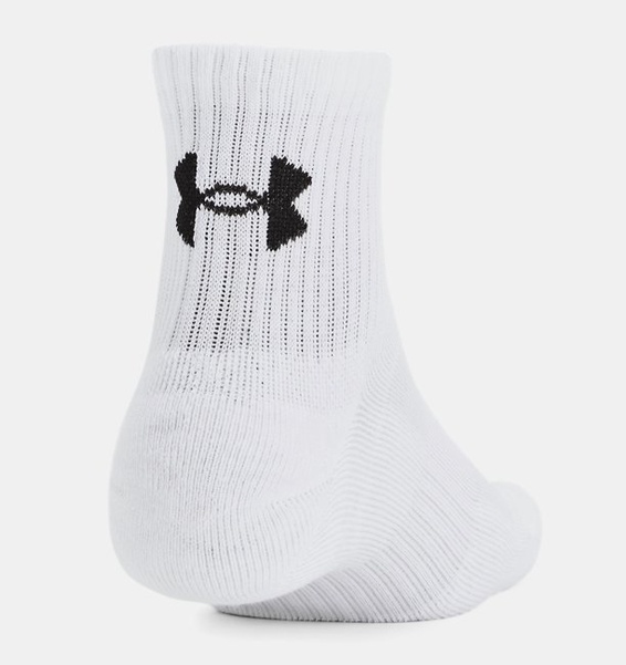 Beyaz Unisex UA Tc 3'lü Paket Qtr Çorap