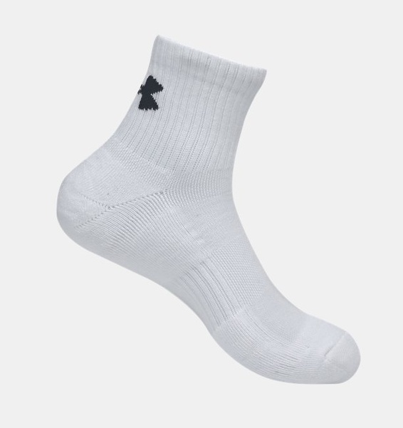 Beyaz Unisex UA Tc 3'lü Paket Qtr Çorap