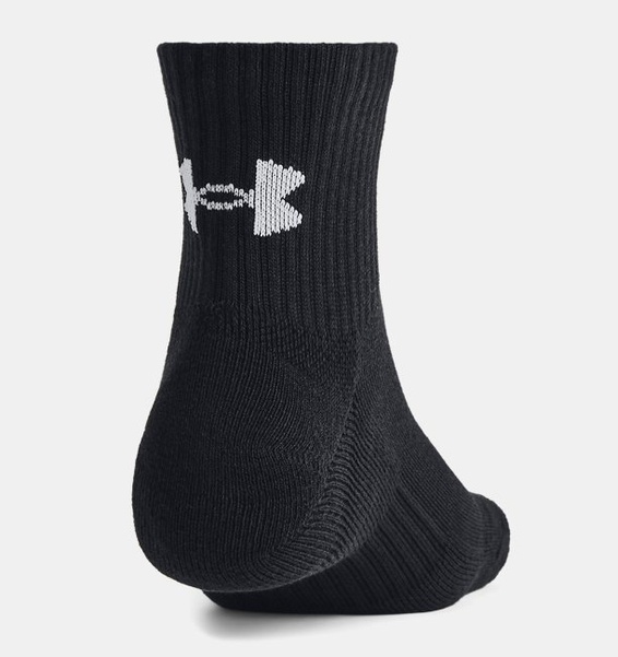 Siyah Unisex UA Tc 3'lü Paket Qtr Çorap