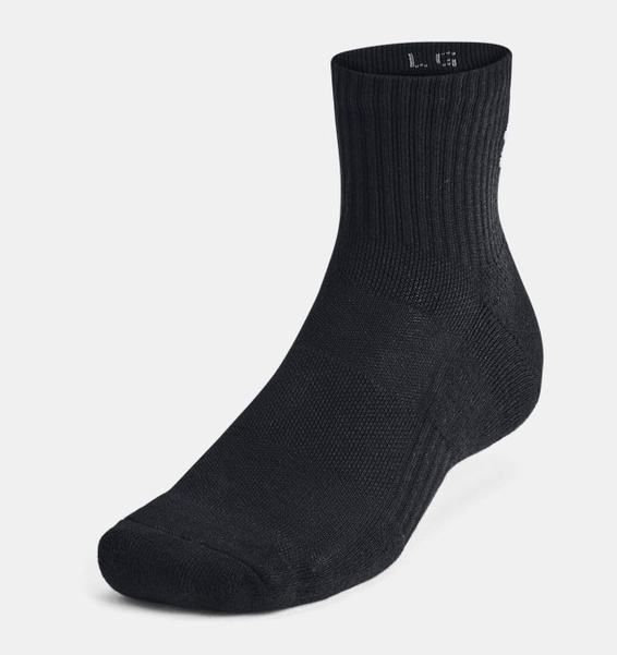 Siyah Unisex UA Tc 3'lü Paket Qtr Çorap