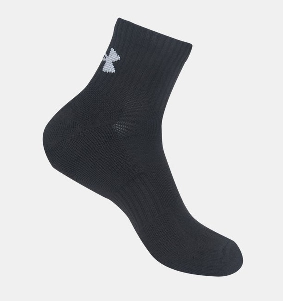 Siyah Unisex UA Tc 3'lü Paket Qtr Çorap