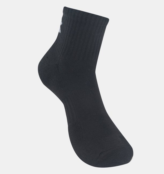 Siyah Unisex UA Tc 3'lü Paket Qtr Çorap
