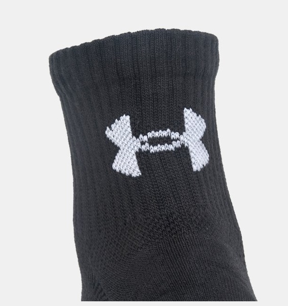 Siyah Unisex UA Tc 3'lü Paket Qtr Çorap
