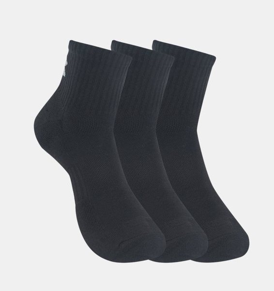 Siyah Unisex UA Tc 3'lü Paket Qtr Çorap