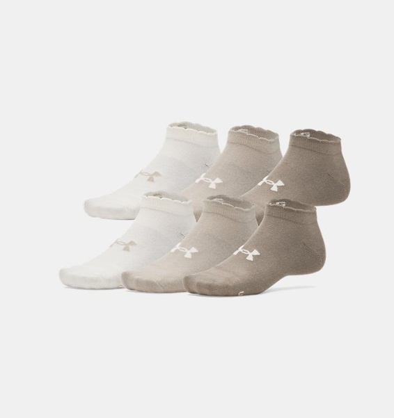 Kahverengi Unisex UA Essential 6'lı Paket Low Cut Çorap