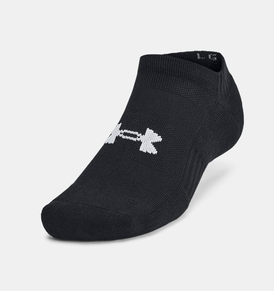 Siyah Unisex UA Tc 3'lü Paket No Show Çorap