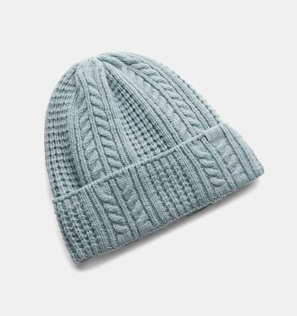 Kadın UA Halftime Cable Örgü Bere Yeşil